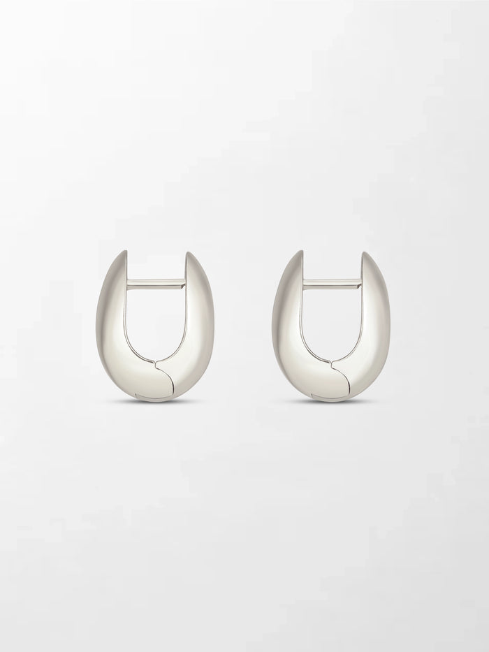 White Gold Curve Huggies