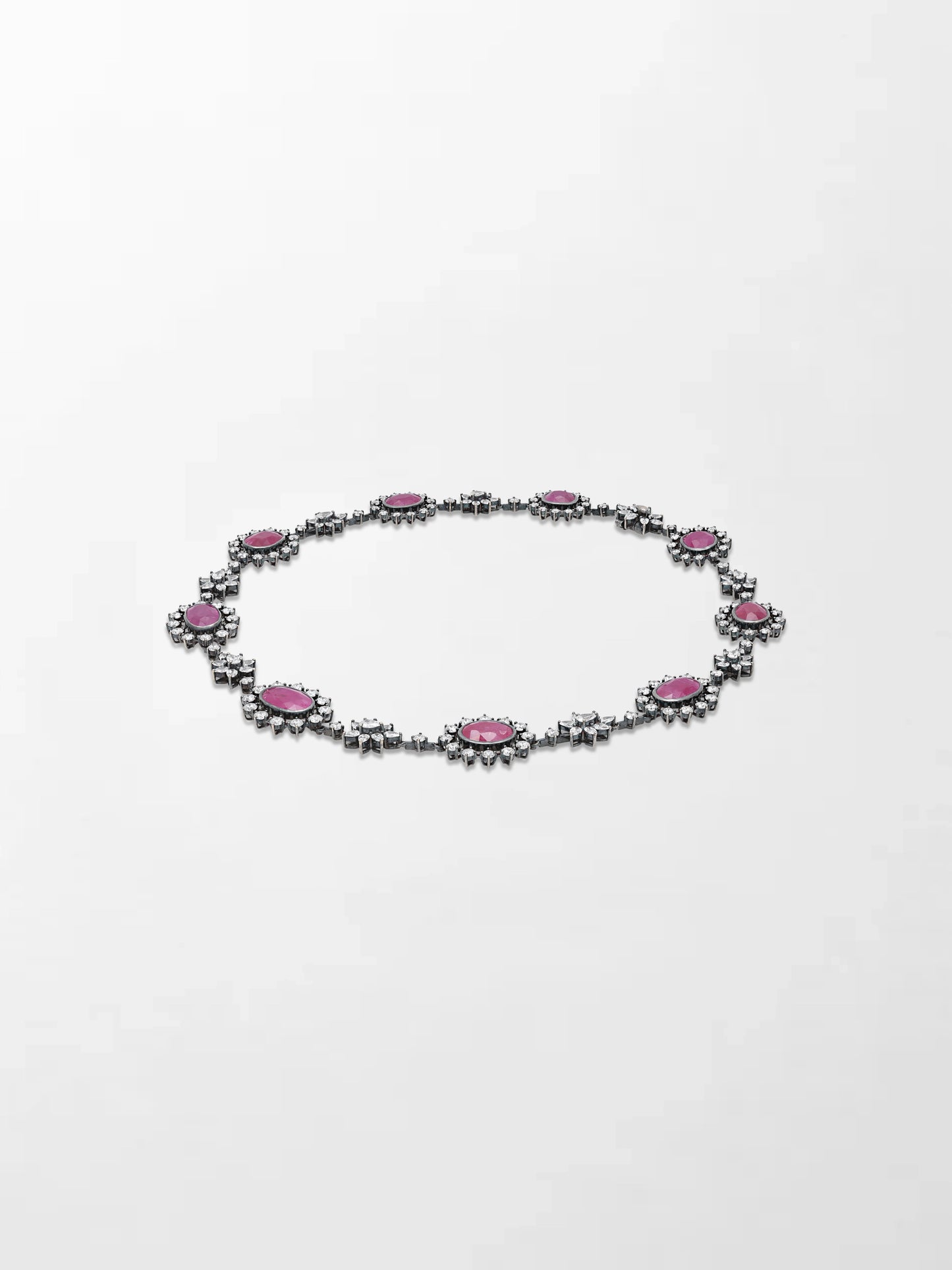 Black Rose Ruby Necklace