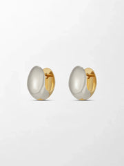 White and Gold Curve Huggies