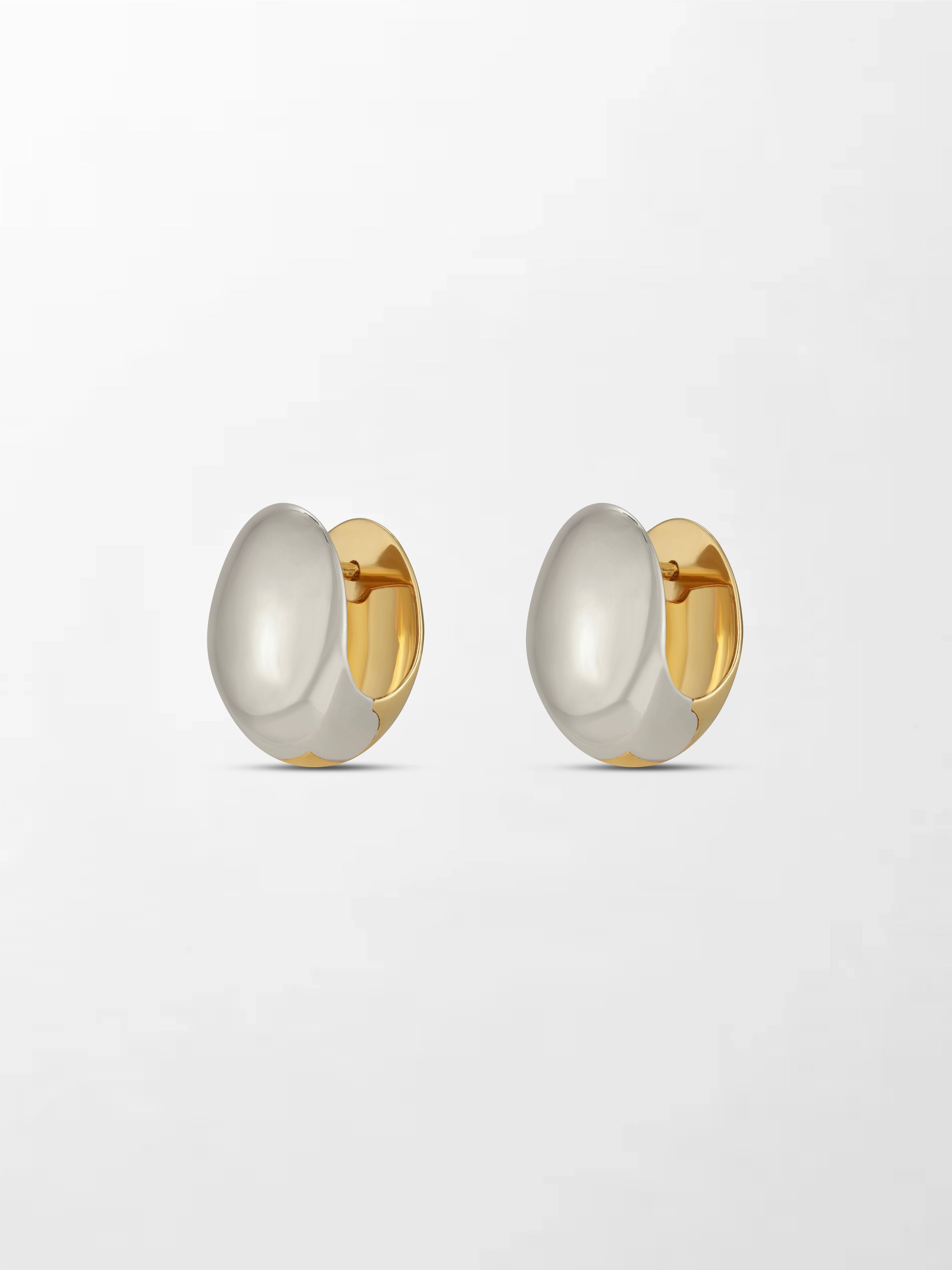 White and Gold Curve Huggies