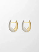 White and Gold Curve Huggies