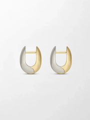 White and Gold Curve Huggies