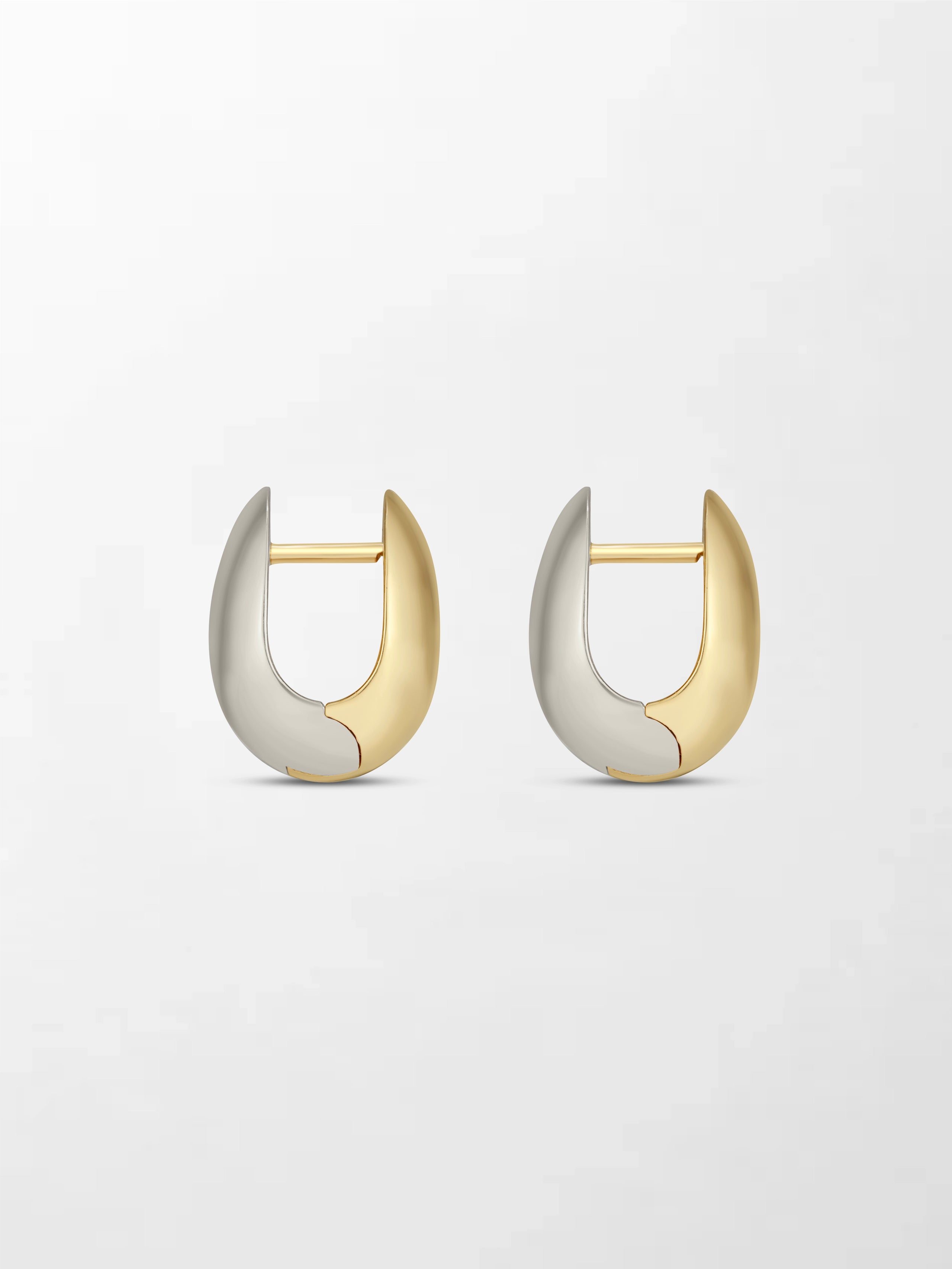 White and Gold Curve Huggies