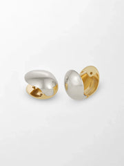 White and Gold Curve Huggies