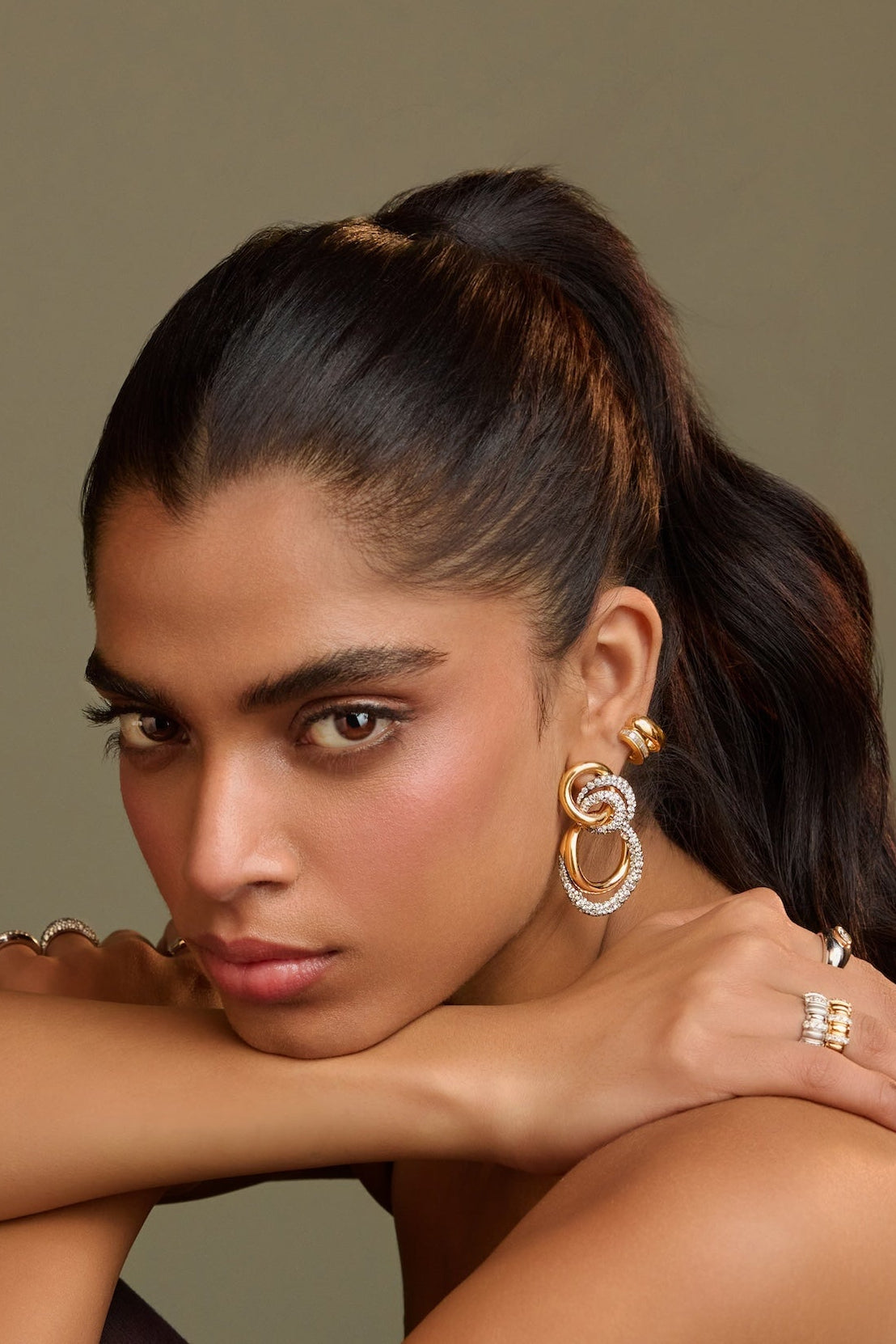 Diamond Trio Blaze Earrings