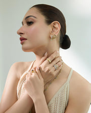 Gold Grooved Band
