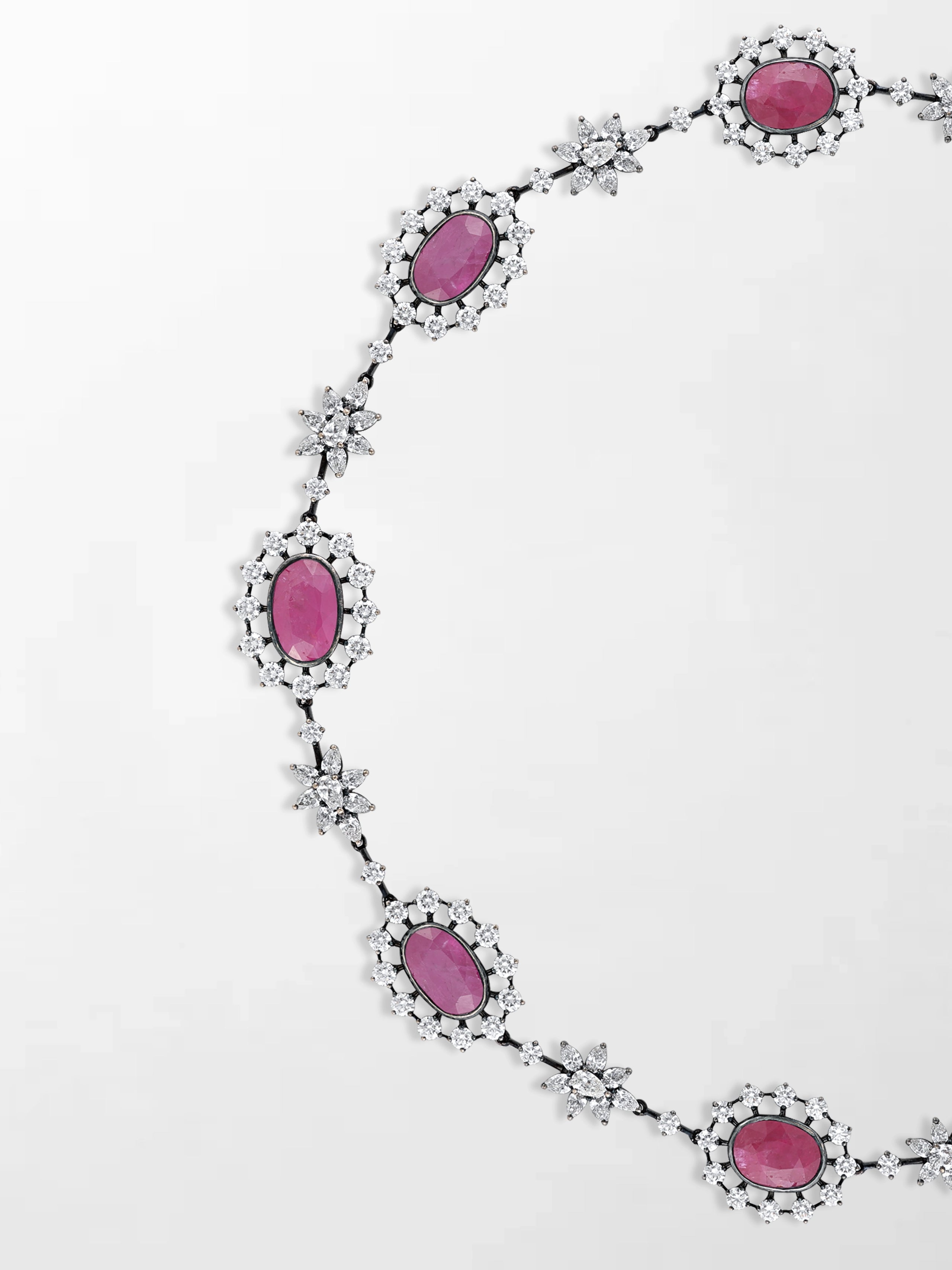 Black Rose Ruby Necklace