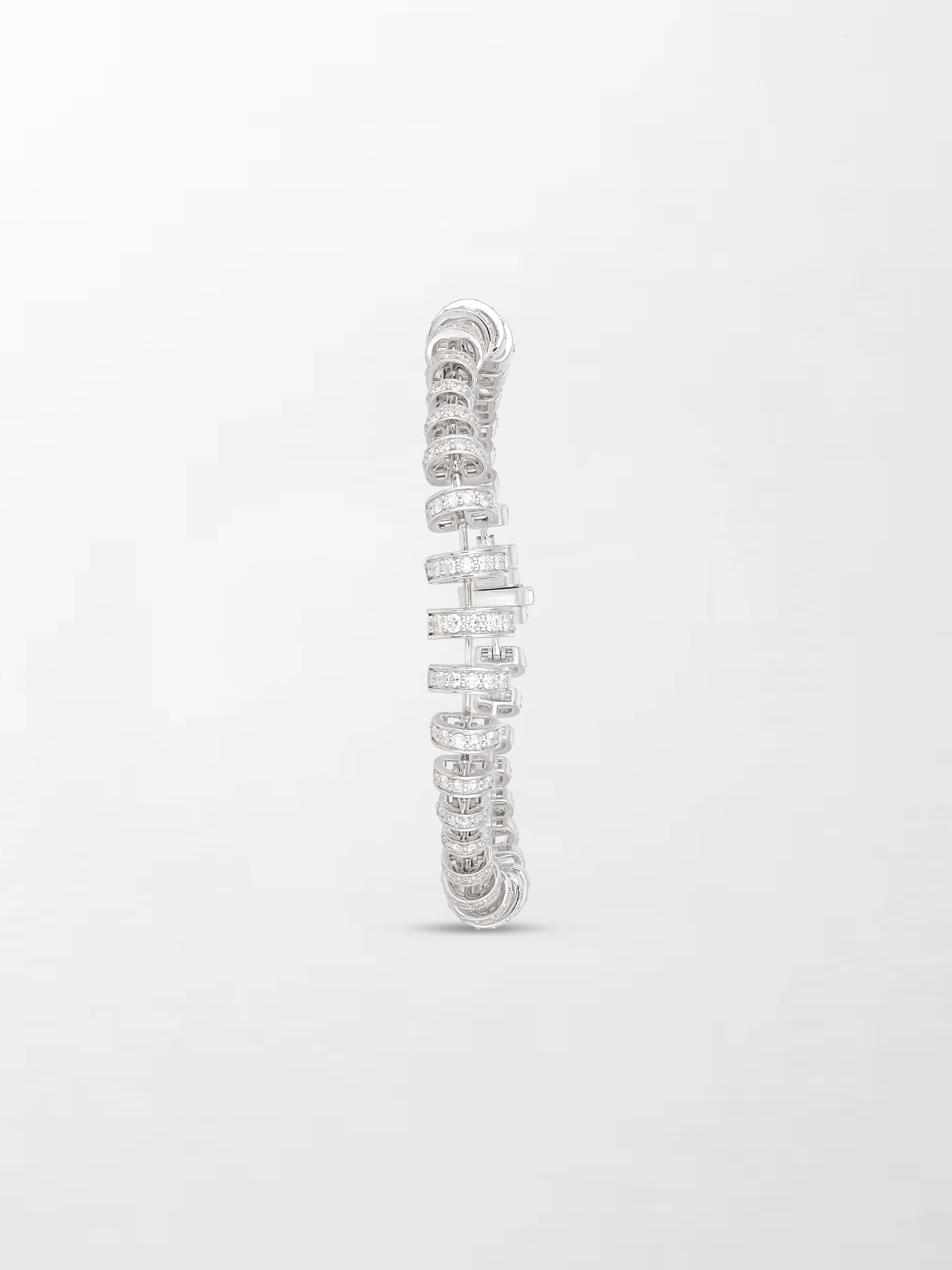 Snow Tapered Roundelle Bracelet