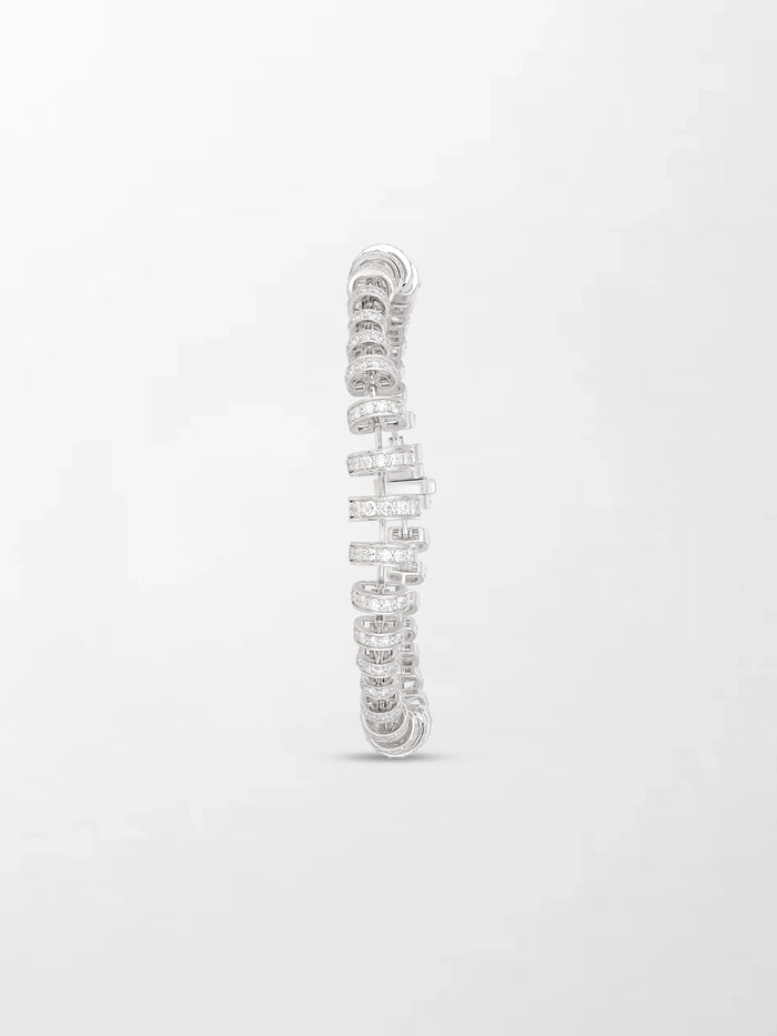 Snow Tapered Roundelle Bracelet