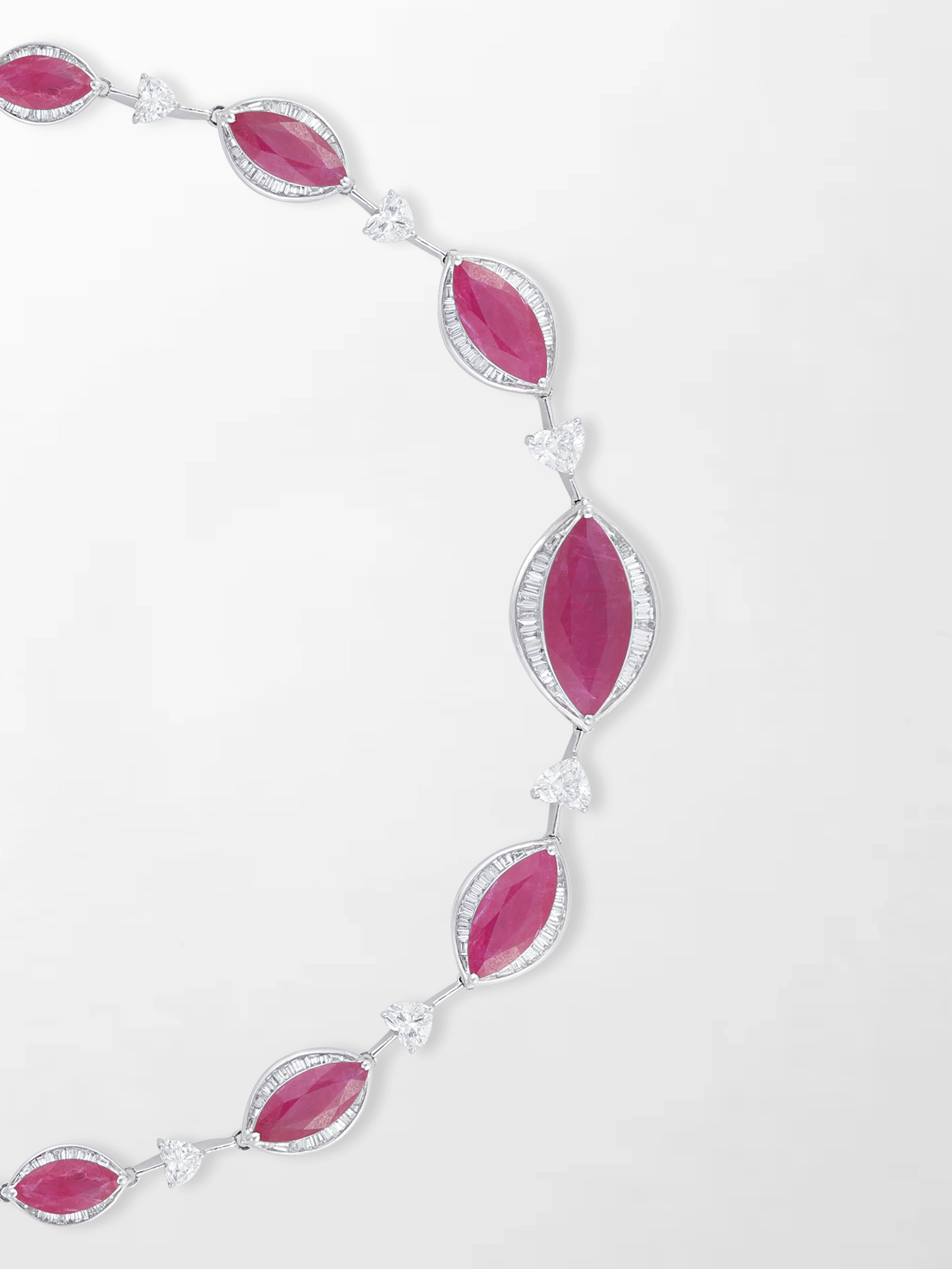 Scarlet Ruby & Diamond Necklace