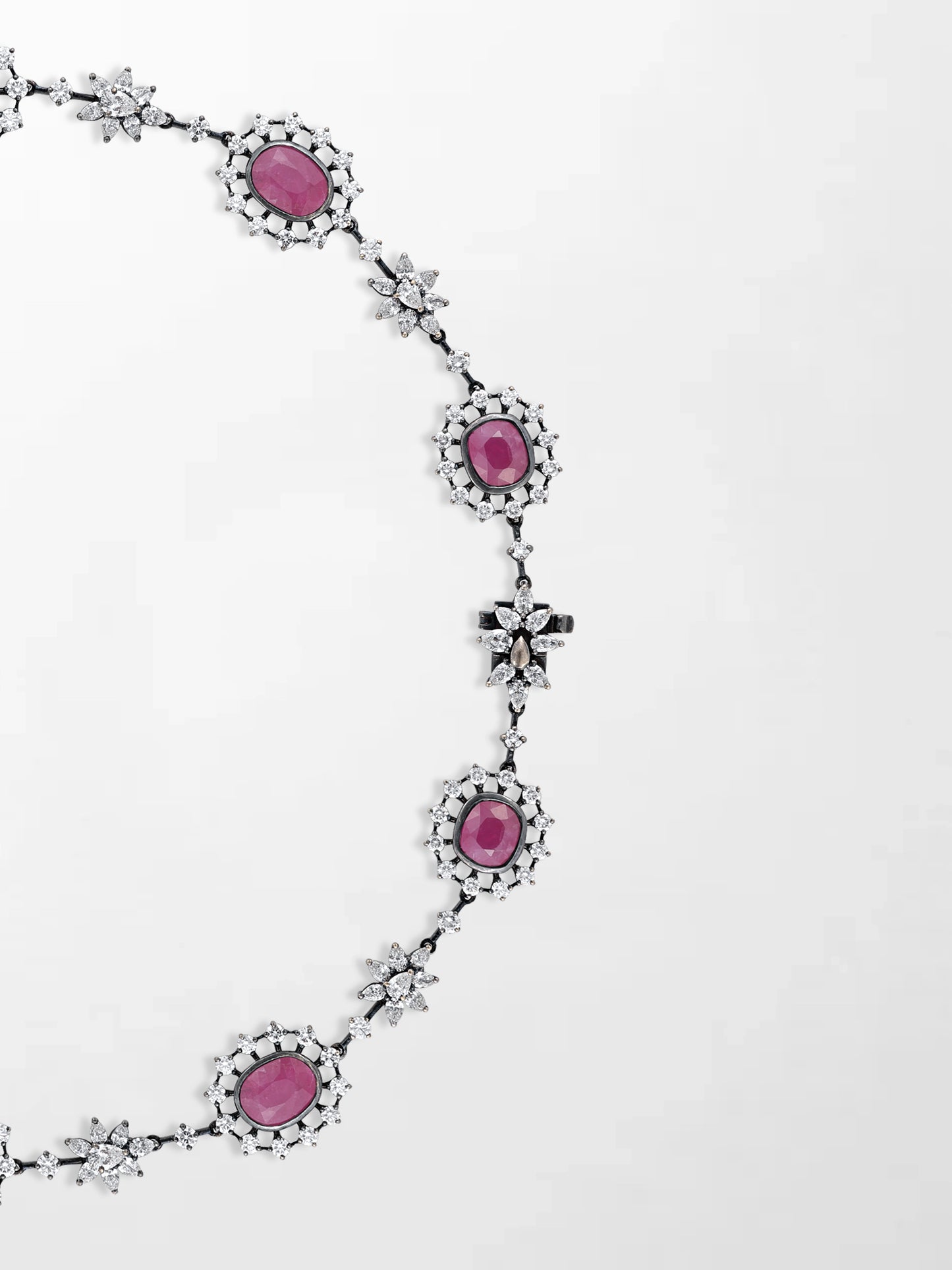 Black Rose Ruby Necklace