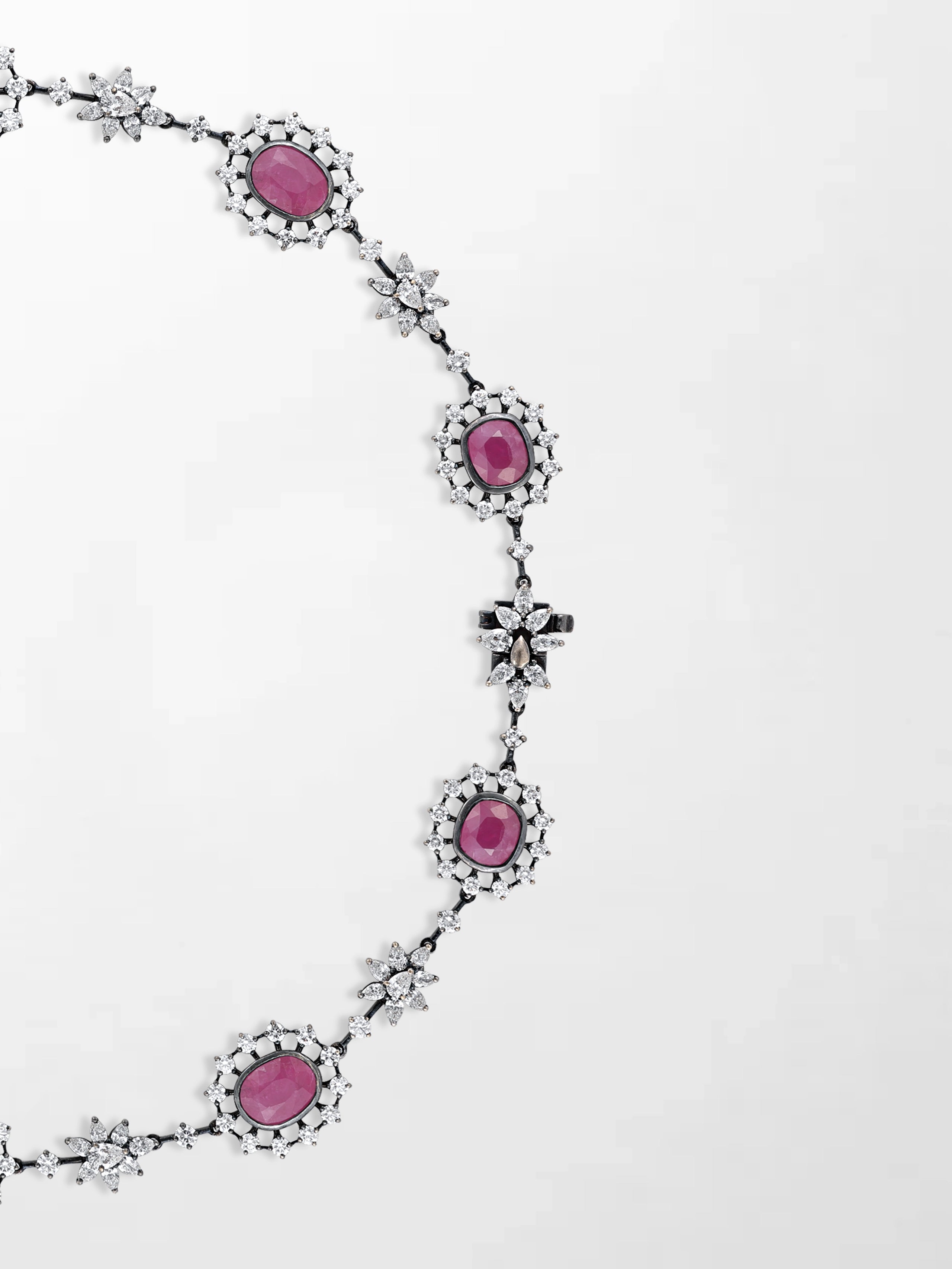 Black Rose Ruby Necklace