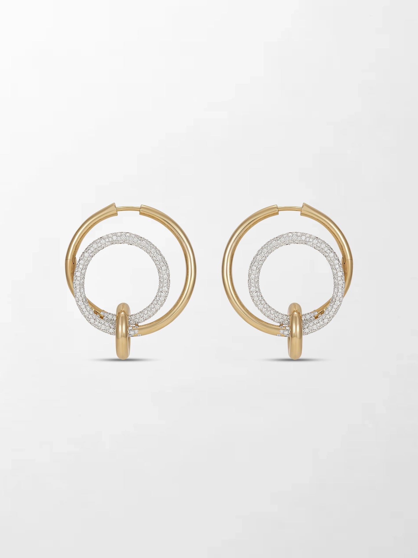 Snow Hoop Drop Earrings