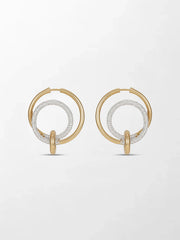Snow Hoop Drop Earrings