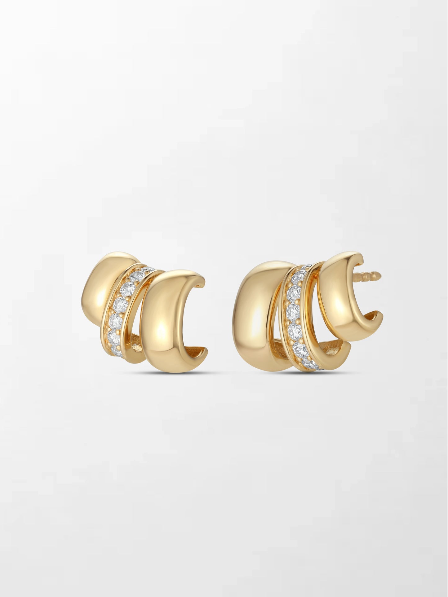 3 Claw Diamond Earrings