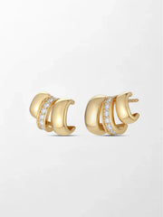 3 Claw Diamond Earrings