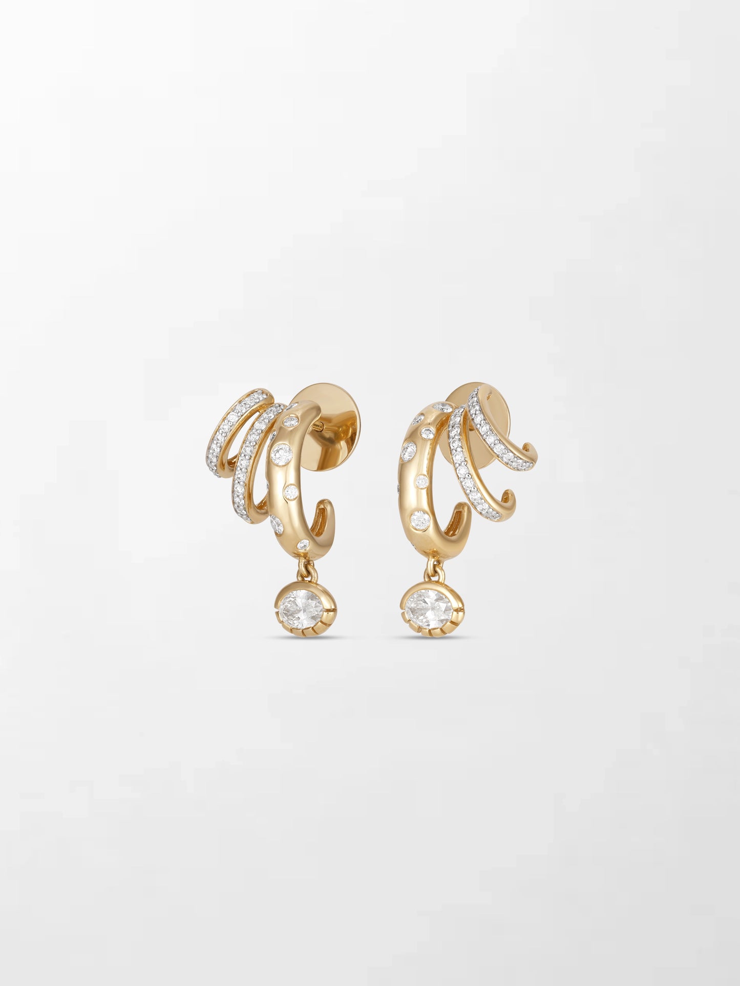 Polkadot Claw Diamond Earrings