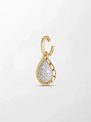 Split Bezel Snow Teardrop Pendant