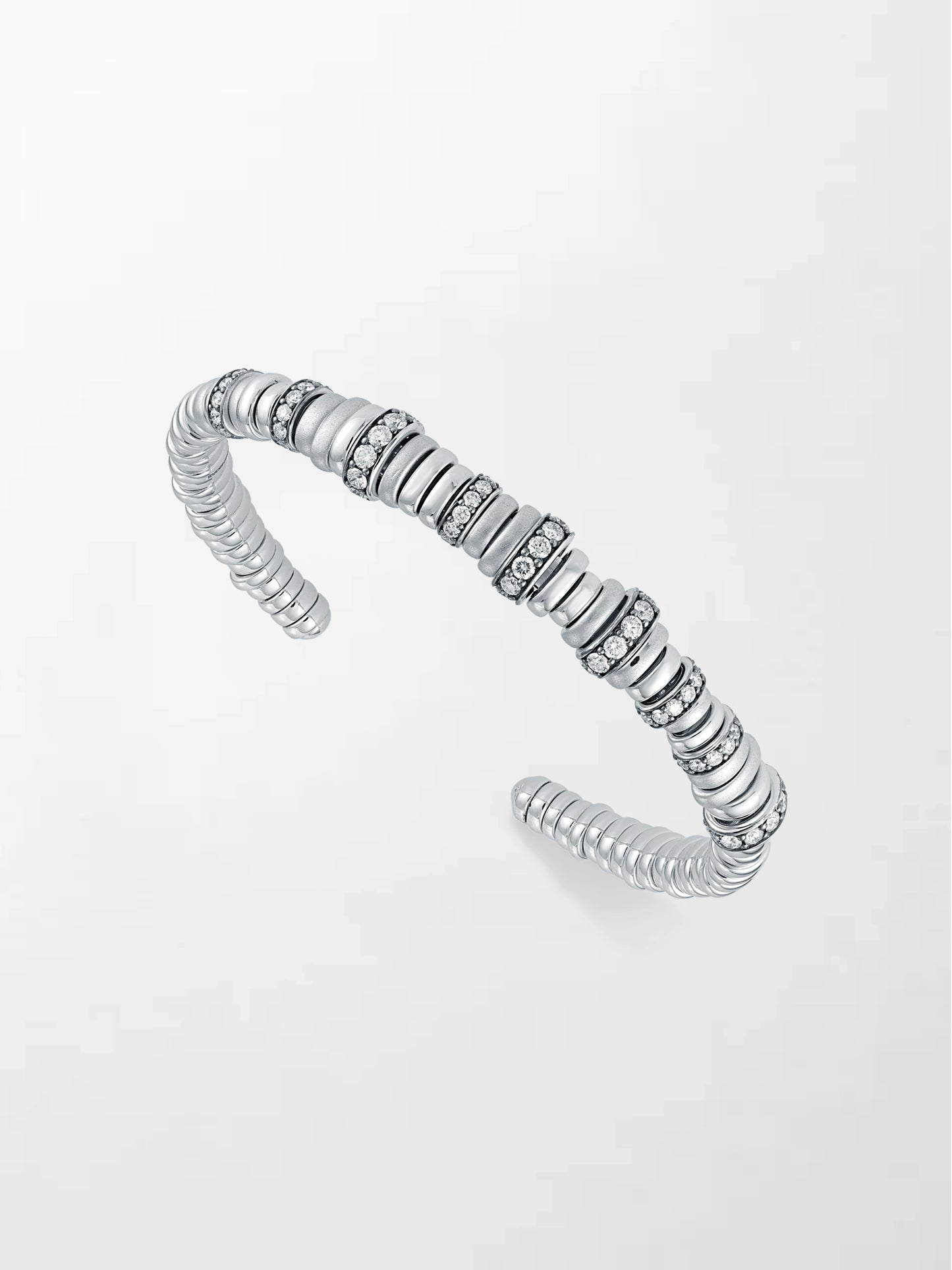 Snow Rondelle Stack Bracelet