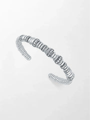 Snow Rondelle Stack Bracelet