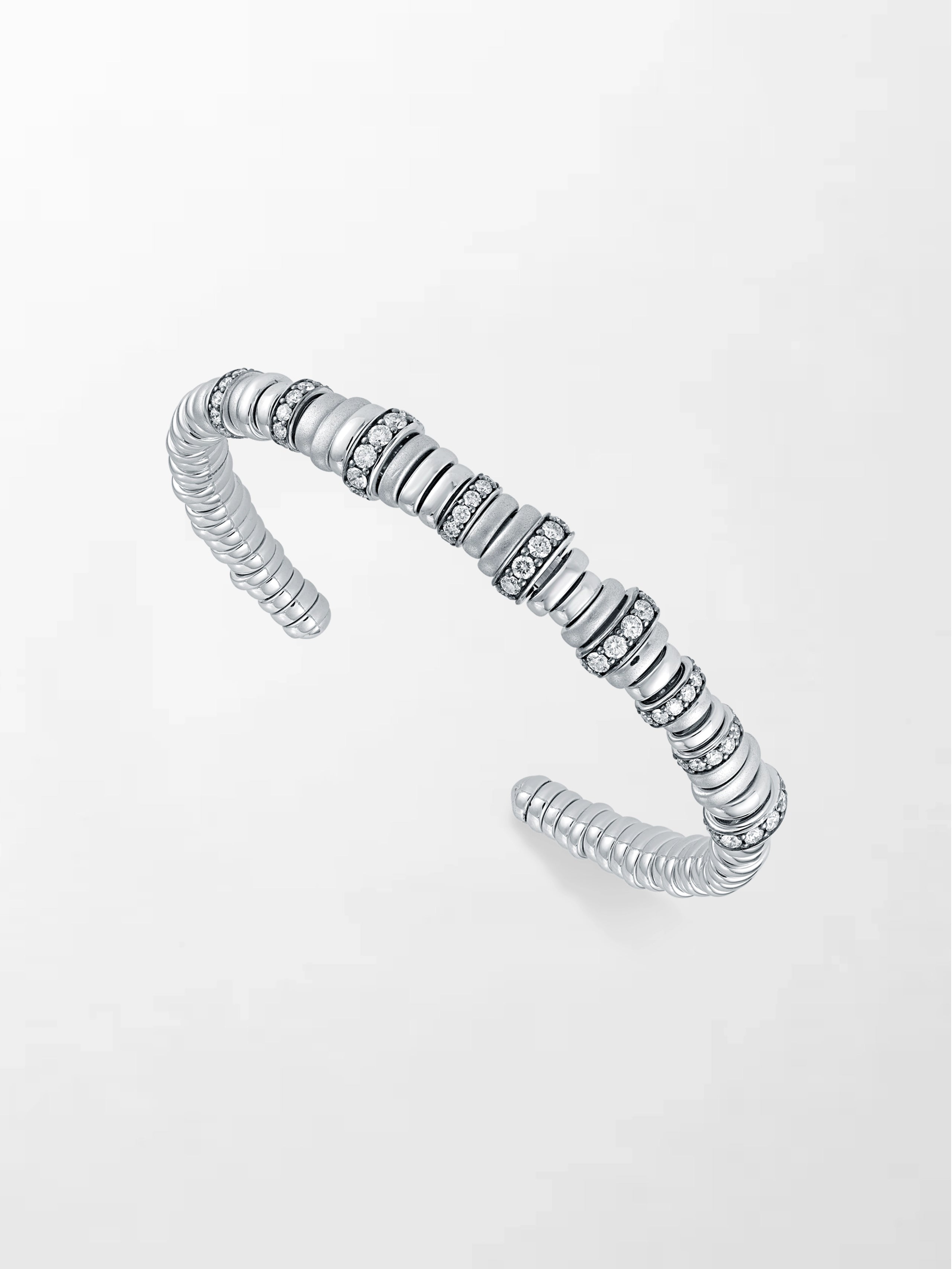 Snow Rondelle Stack Bracelet
