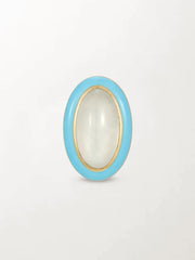 Moonstone Enamel Ring