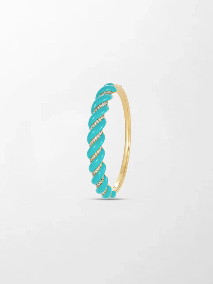 Turquoise Hinged Bracelet