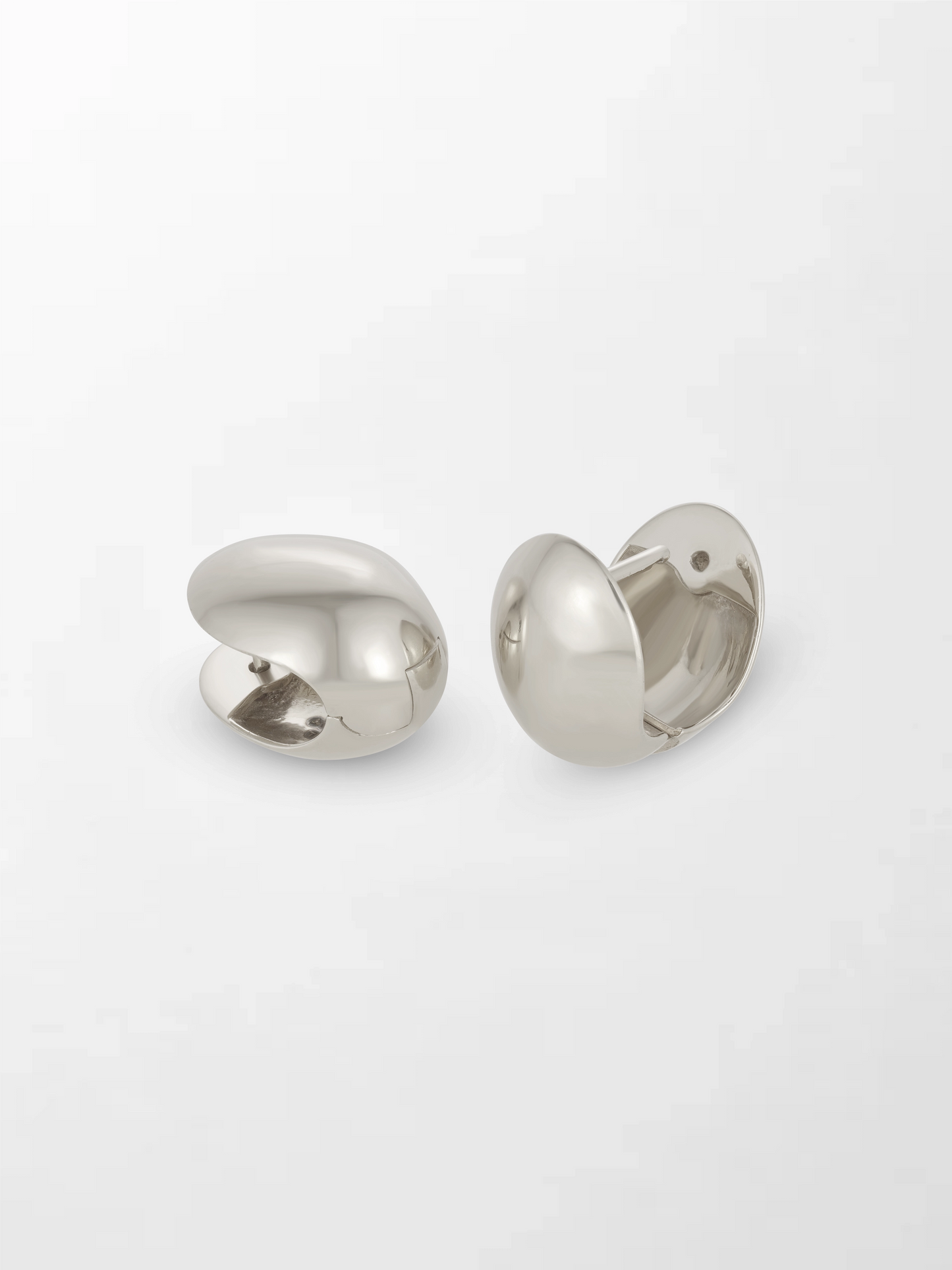 White Gold Curve Huggies