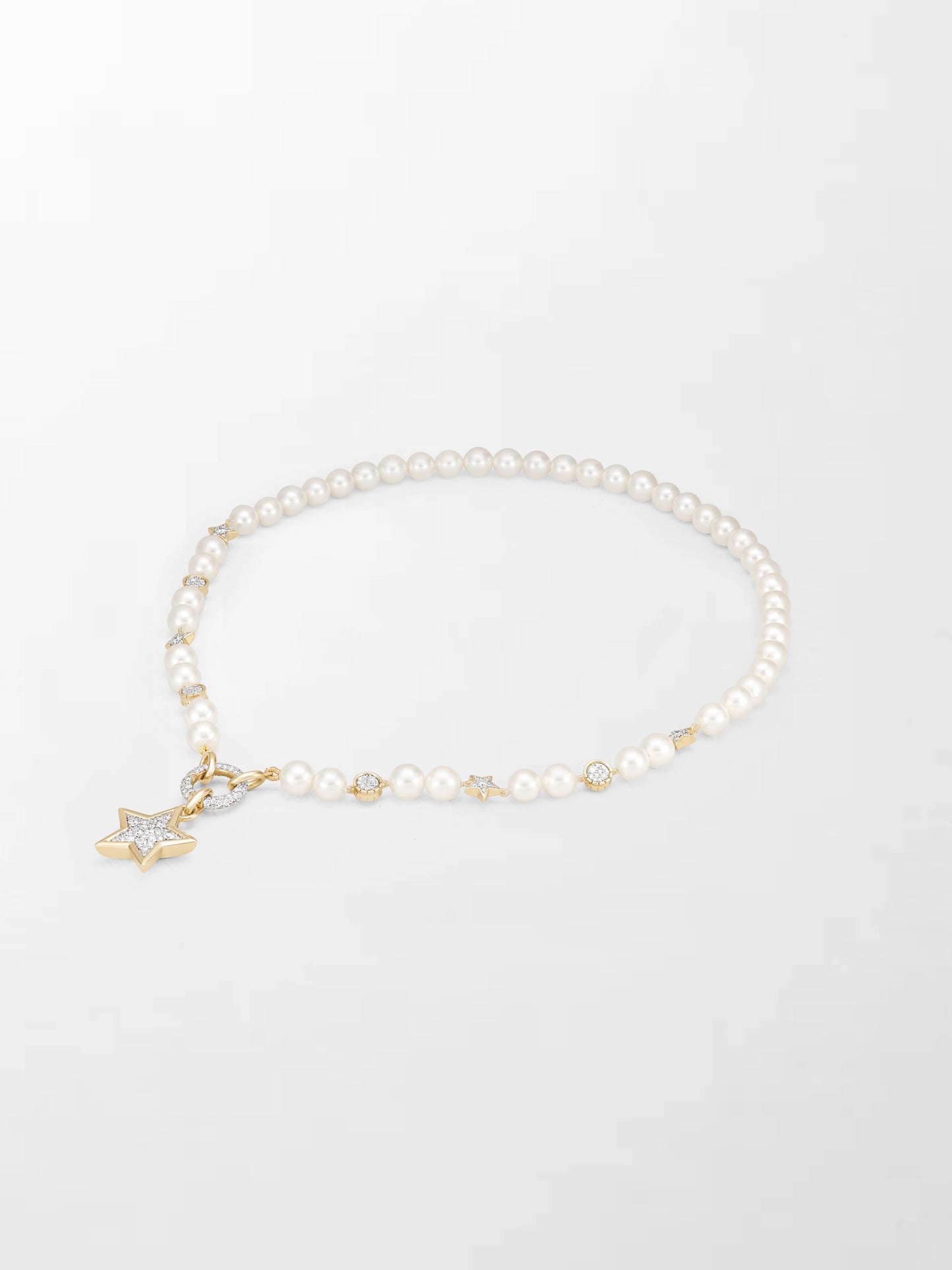 Moonstar Pavé Pearl Necklace