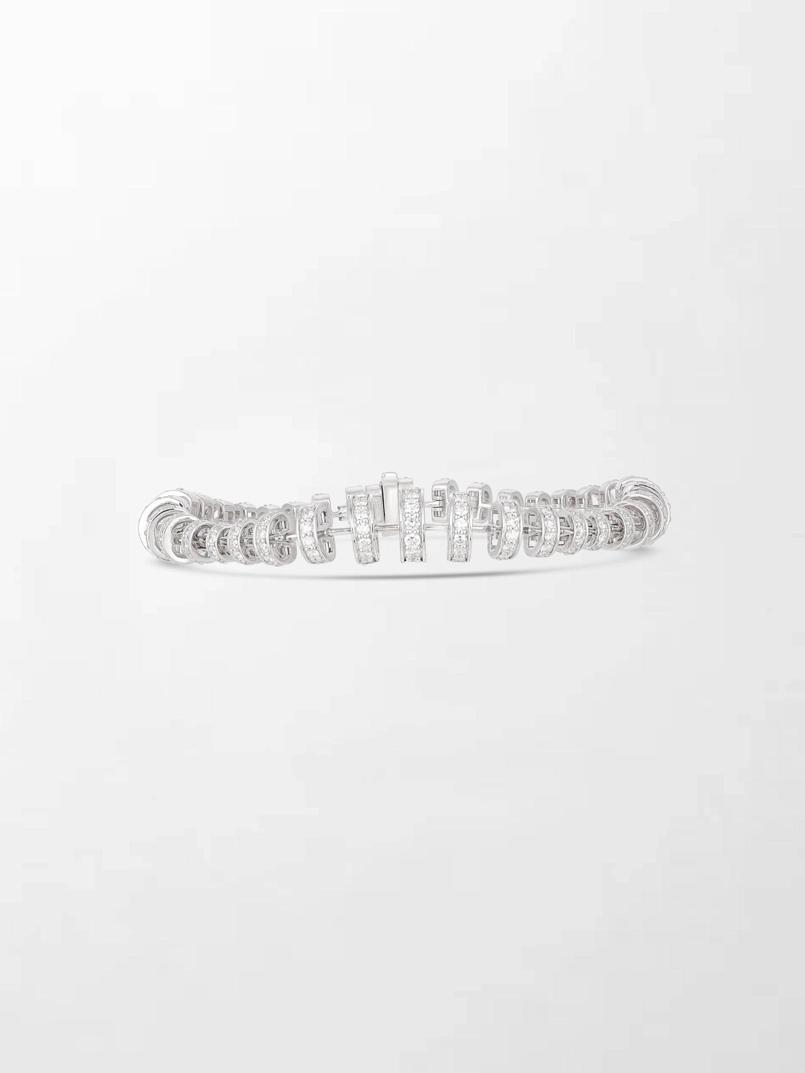 Snow Tapered Roundelle Bracelet