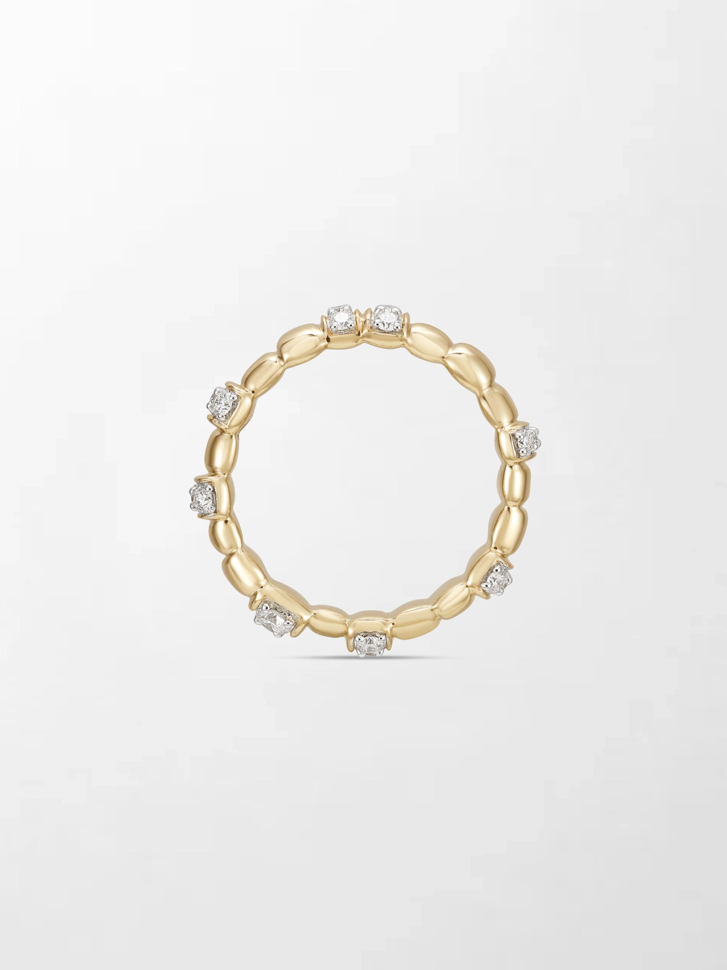 Sleek Grooved Gold Band