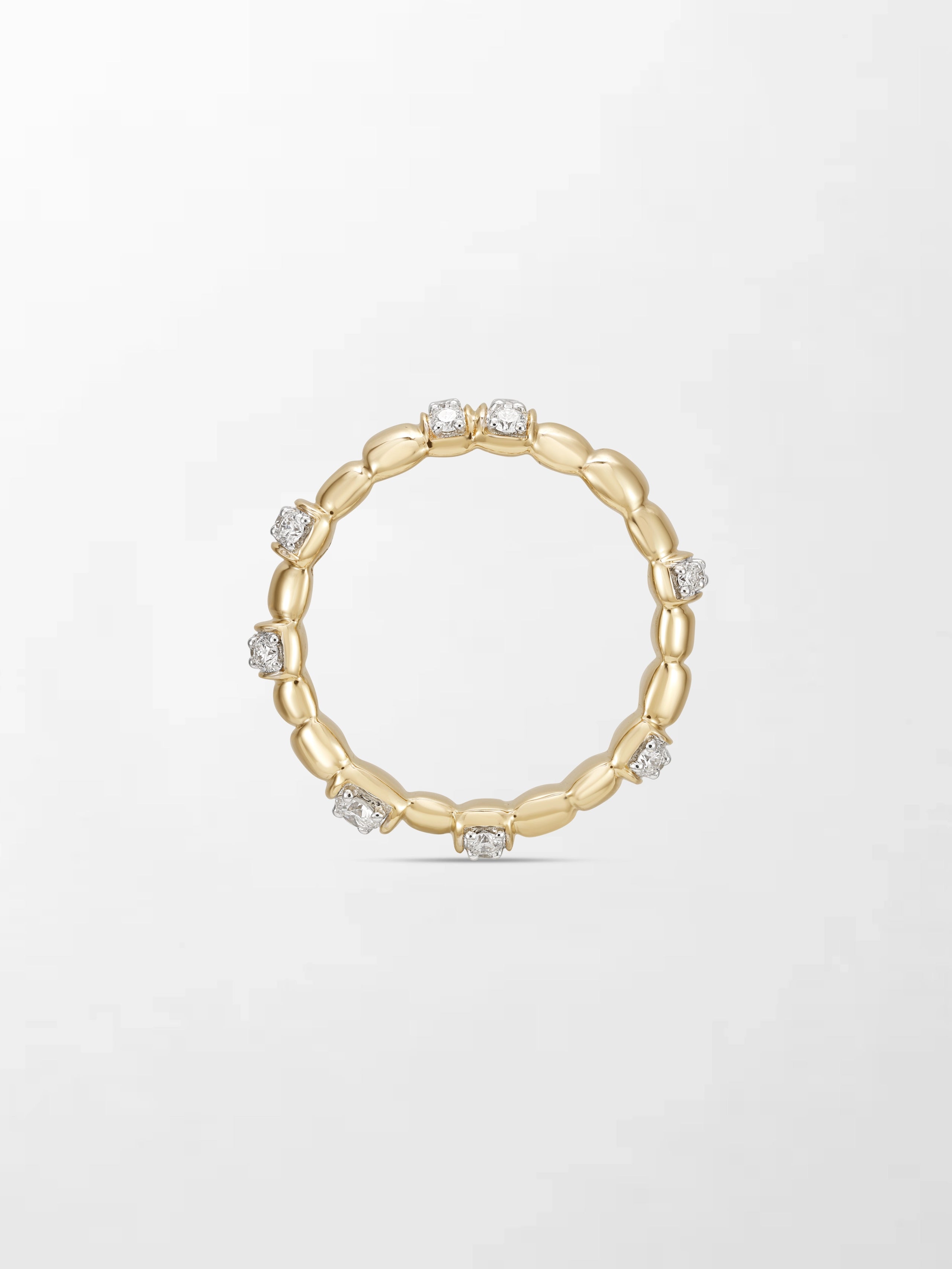 Sleek Grooved Gold Band