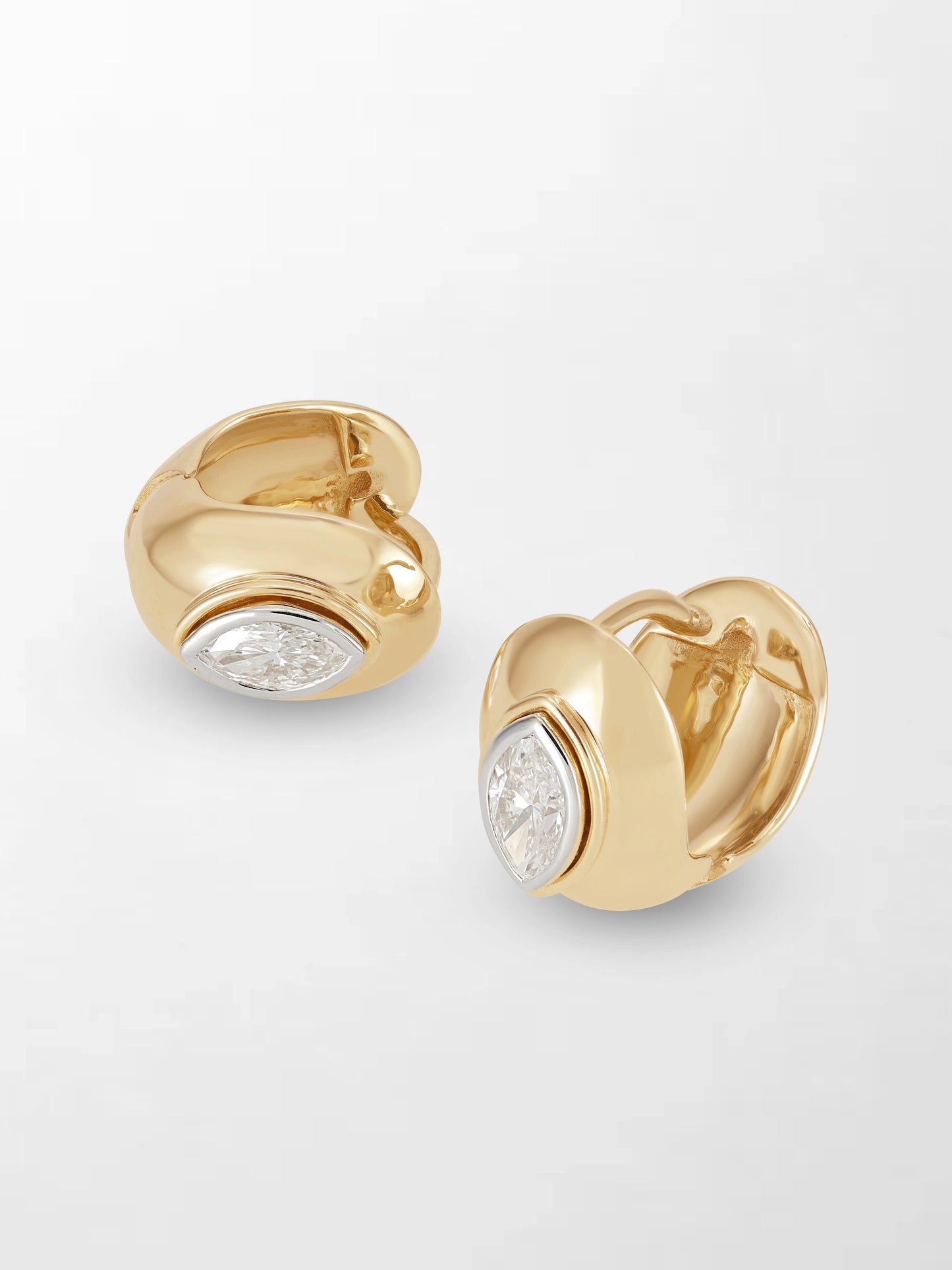 Marquise Curve Huggies