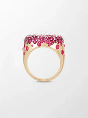 Ruby Cupped Dome Ring
