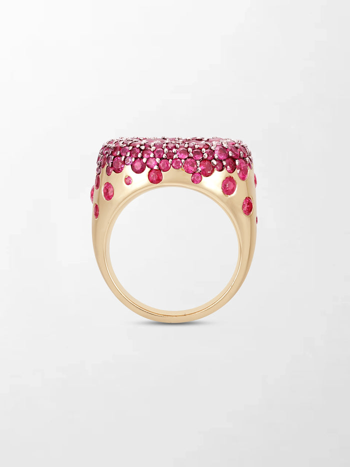 Ruby Cupped Dome Ring