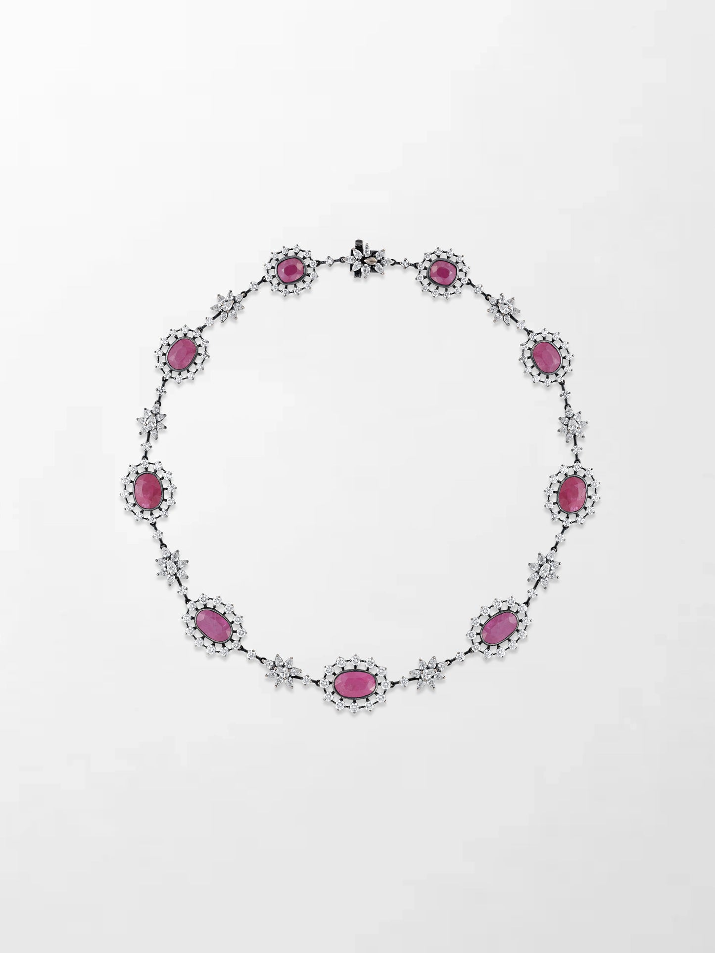 Black Rose Ruby Necklace