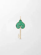 Emerald Heart Key Pendant