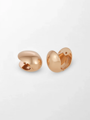 Rose Curve Huggies 14K