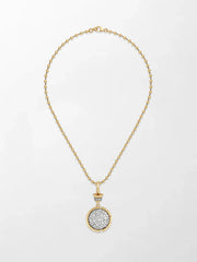 Split Bezel Midnight Pendant with Ball Chain