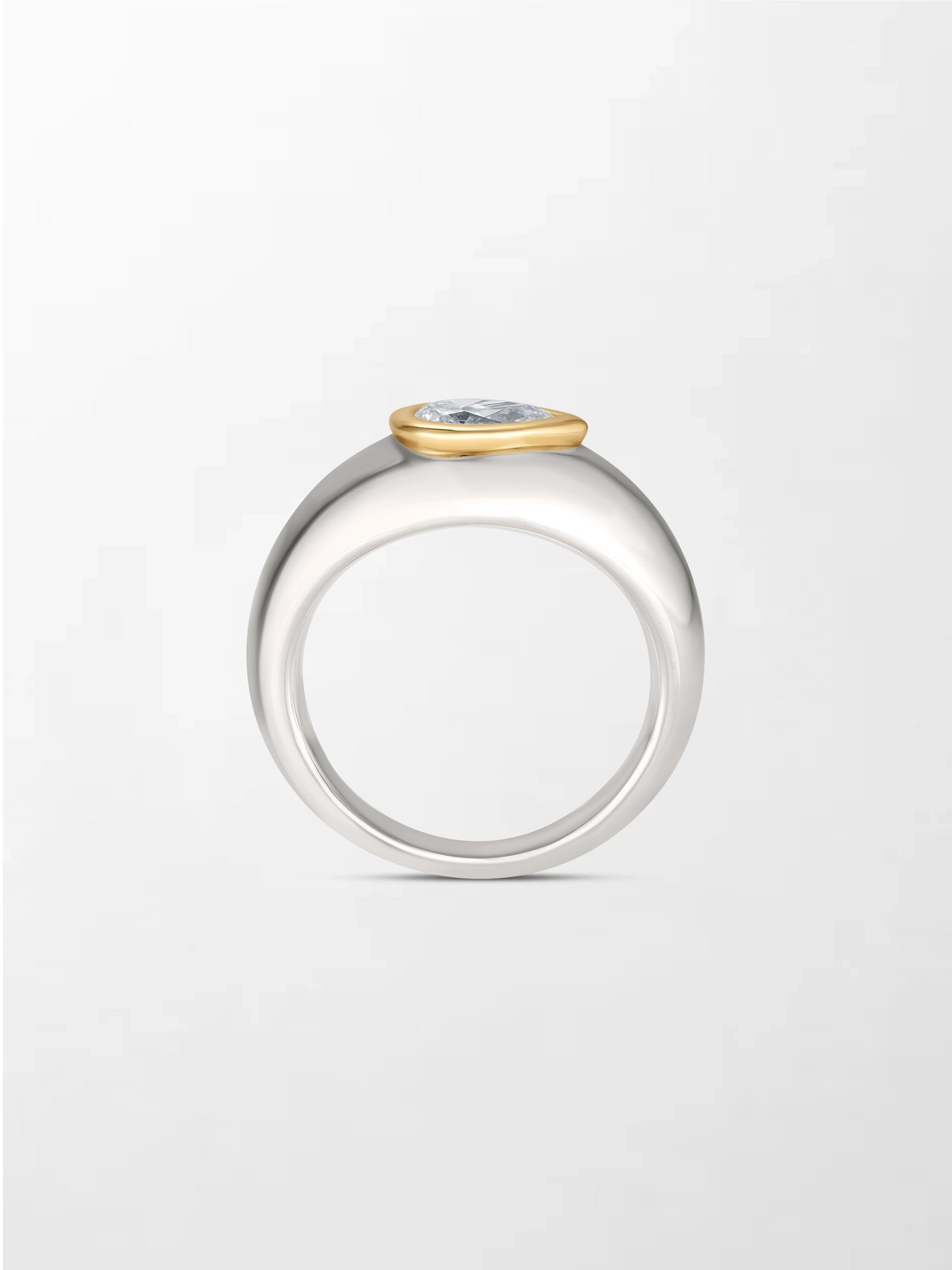 Pear Duo-Tone Ring