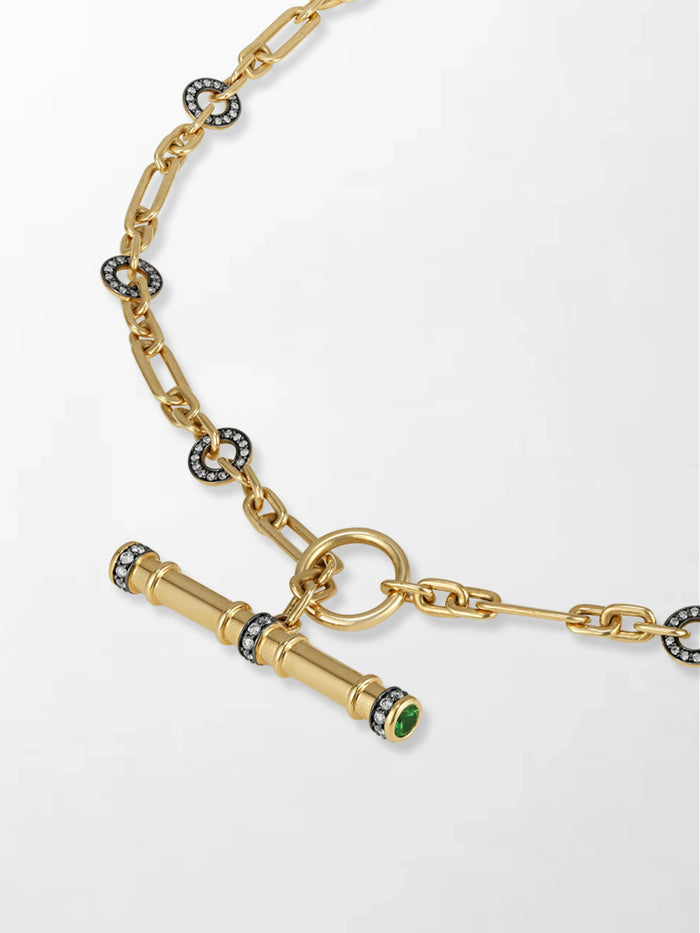 Tsavorite T-Bar Chain