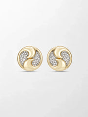 Yin - Yang Flick Diamond Studs