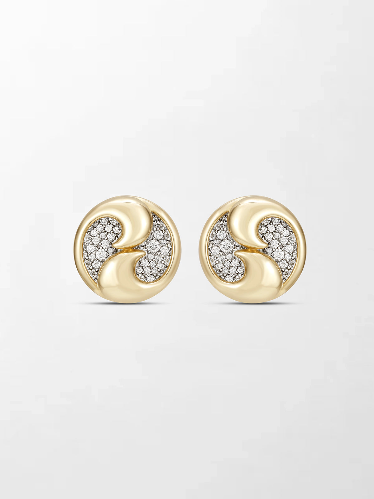 Yin - Yang Flick Diamond Studs