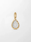 Split Bezel Snow Teardrop Pendant