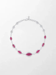Scarlet Ruby & Diamond Necklace