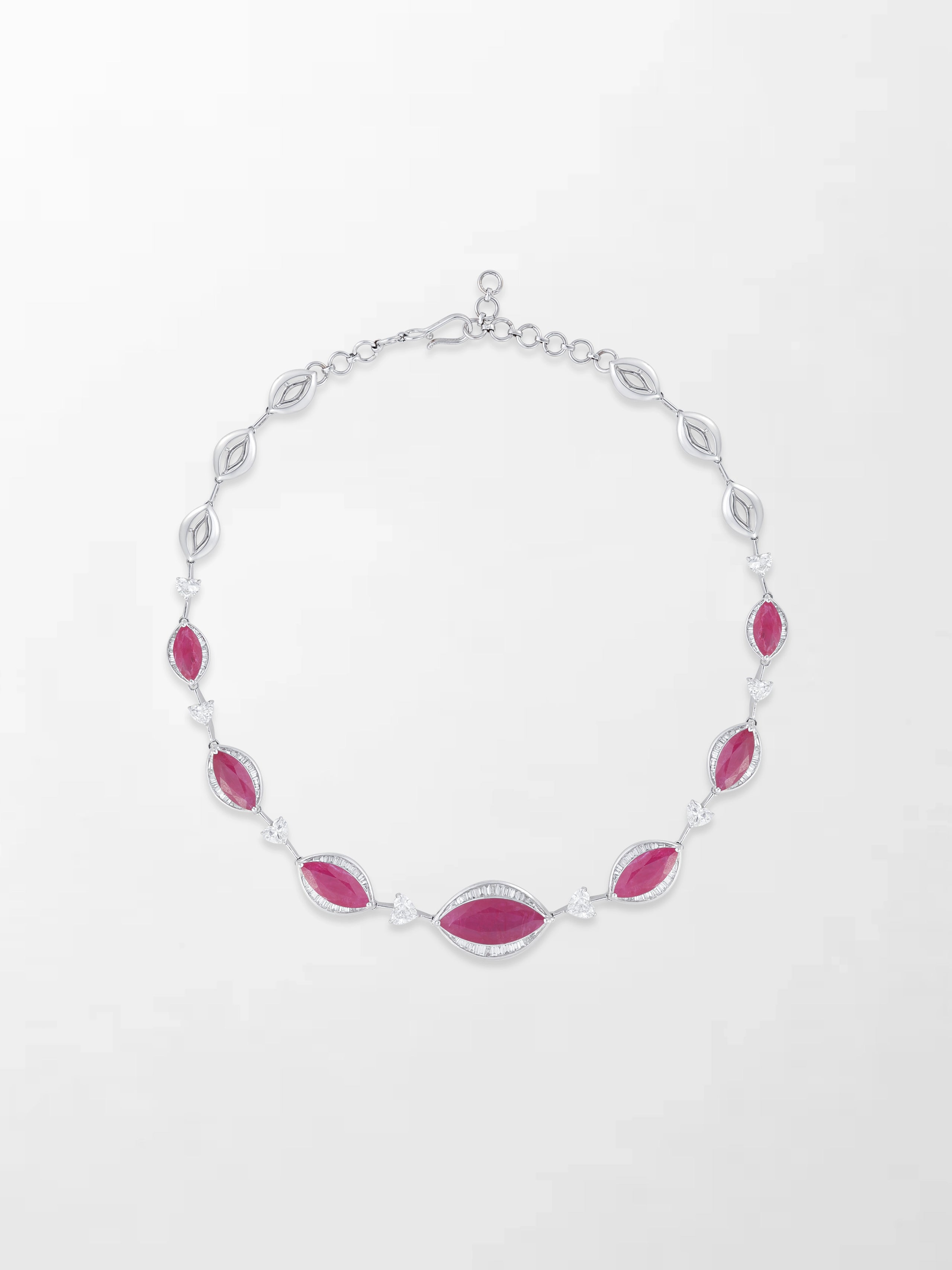 Scarlet Ruby & Diamond Necklace
