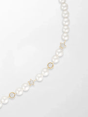 Moonstar Pavé Pearl Necklace