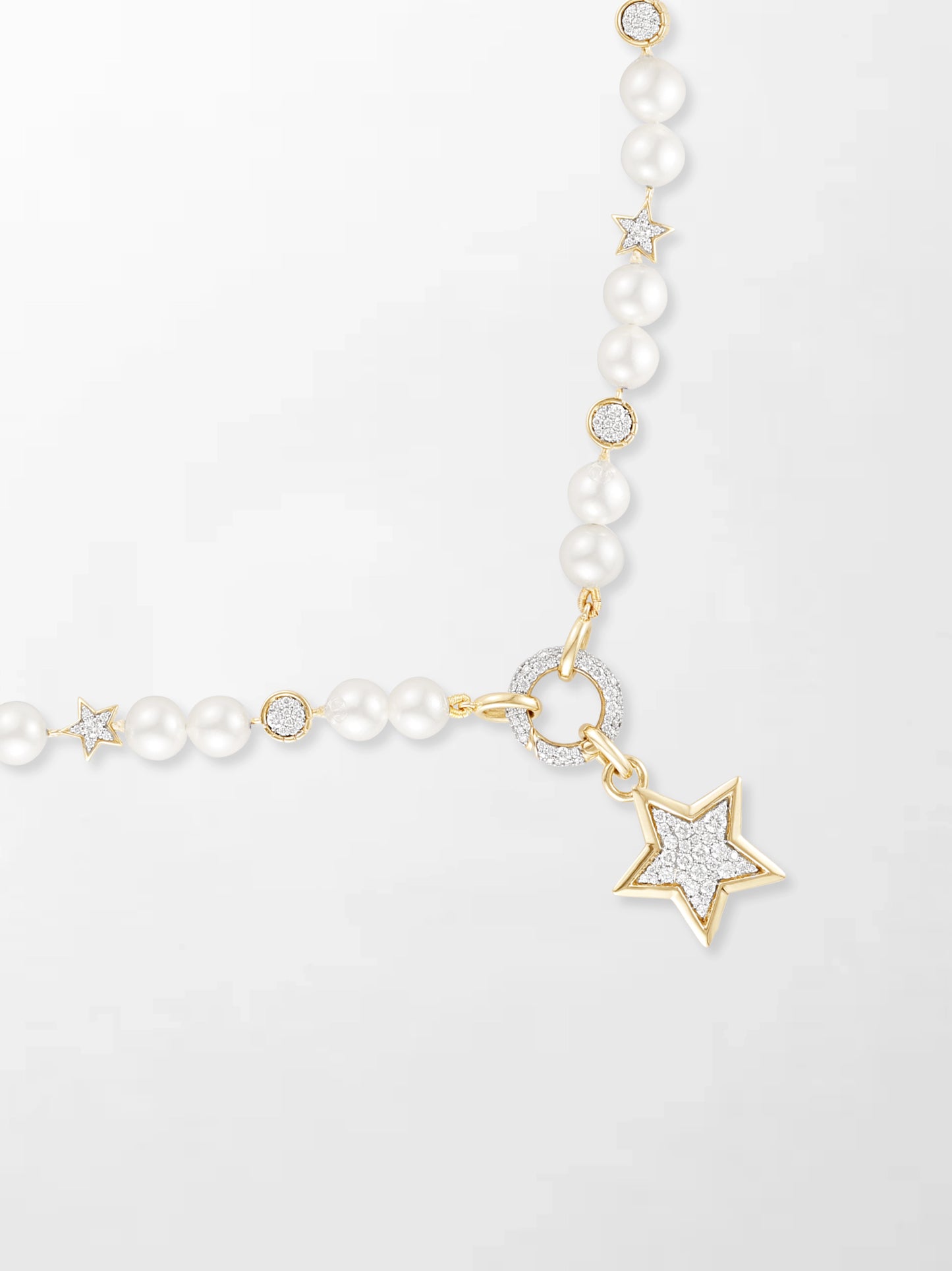 Moonstar Pavé Pearl Necklace
