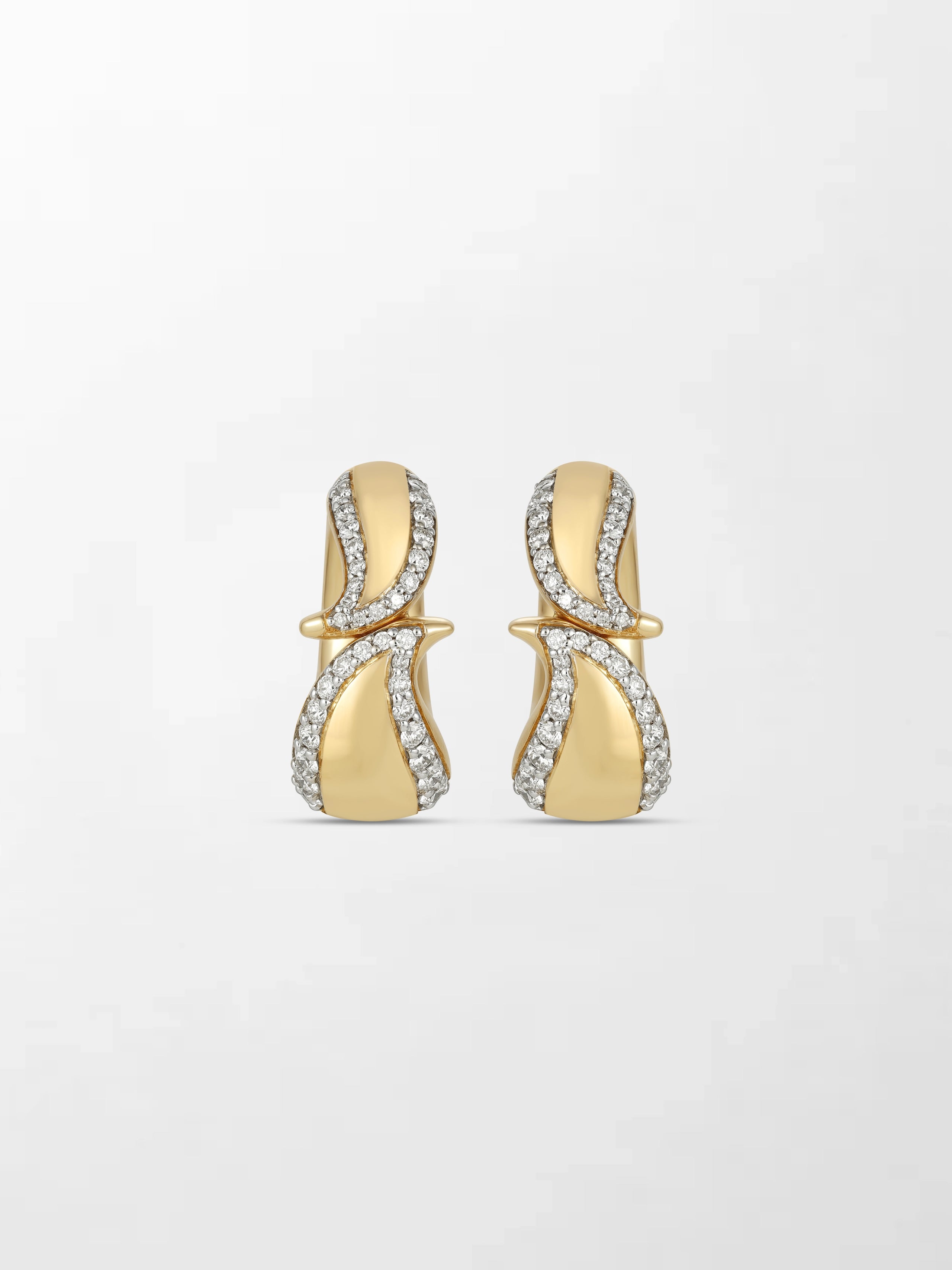 Edge Diamond Flick Earrings