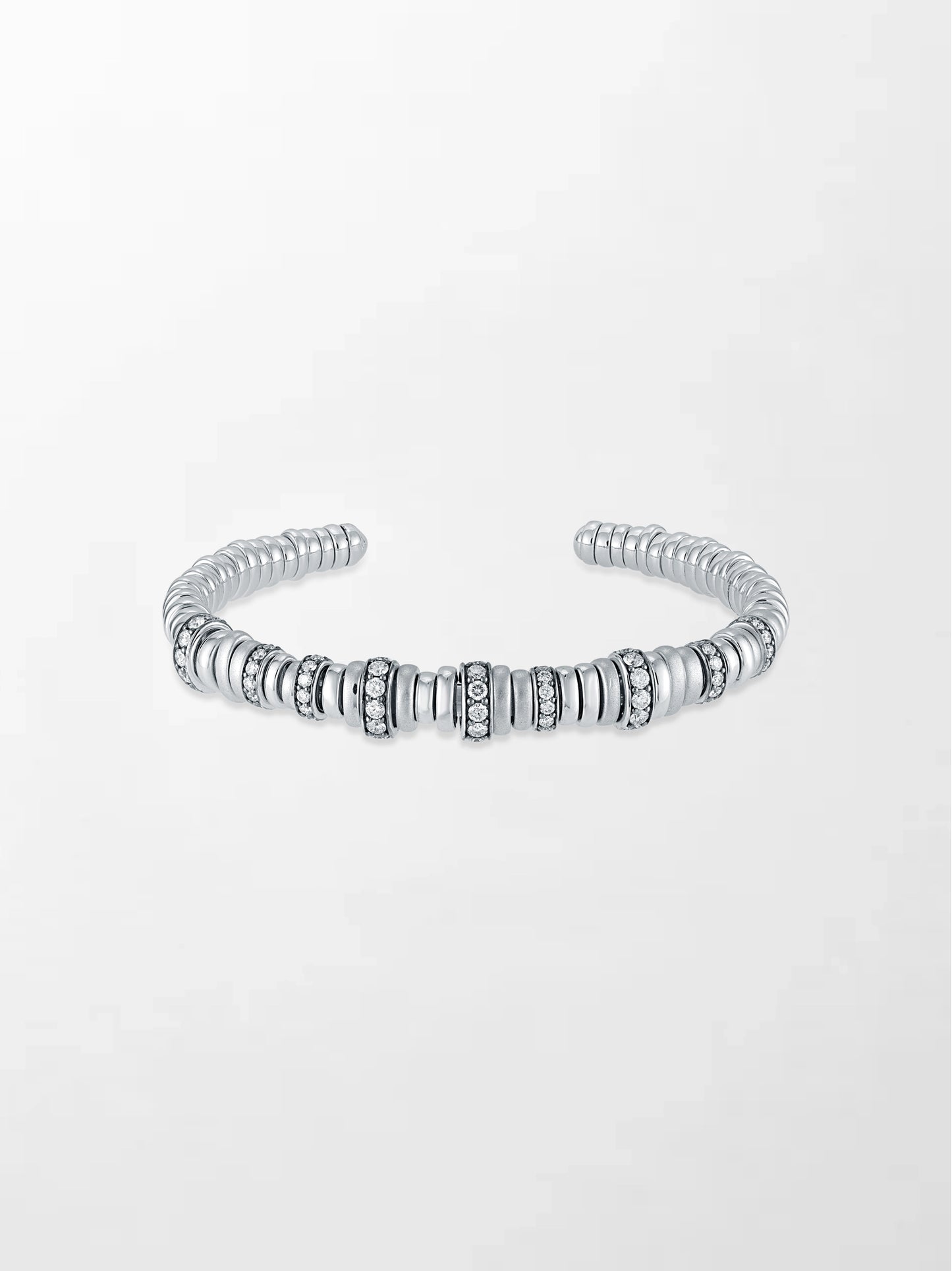 Snow Rondelle Stack Bracelet